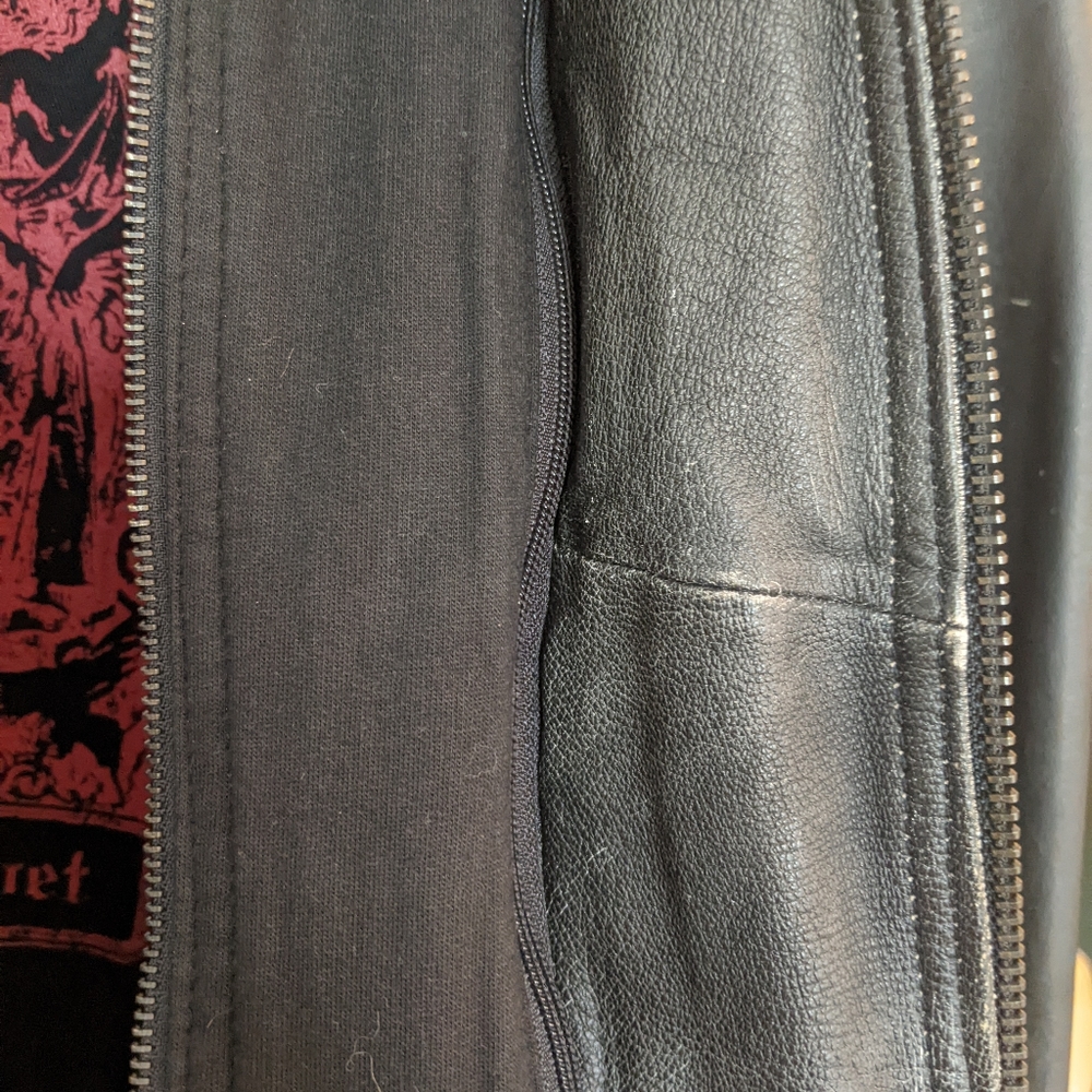 Black Rivet Leather Jacket - Picture 8 of 9